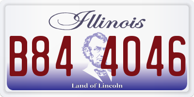 IL license plate B844046