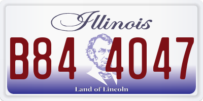 IL license plate B844047