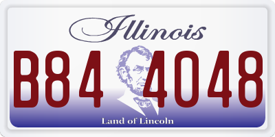 IL license plate B844048