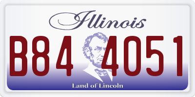 IL license plate B844051