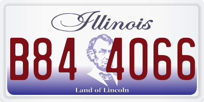 IL license plate B844066