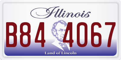 IL license plate B844067