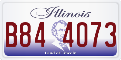 IL license plate B844073