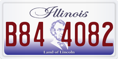 IL license plate B844082