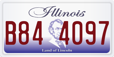 IL license plate B844097