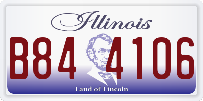 IL license plate B844106