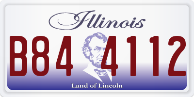 IL license plate B844112