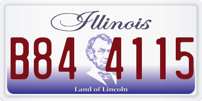 IL license plate B844115