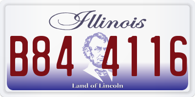 IL license plate B844116
