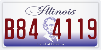IL license plate B844119