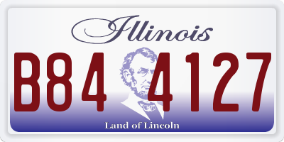 IL license plate B844127