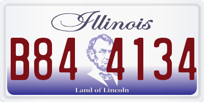 IL license plate B844134