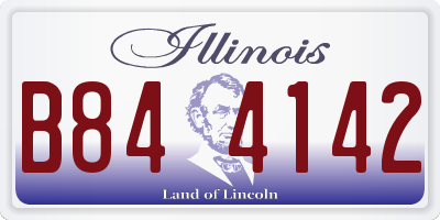 IL license plate B844142