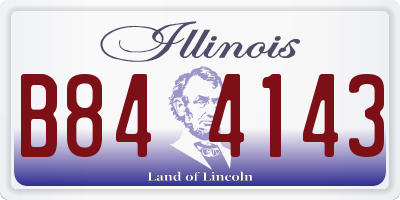 IL license plate B844143