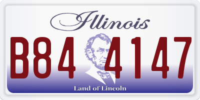 IL license plate B844147