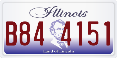 IL license plate B844151