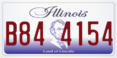 IL license plate B844154