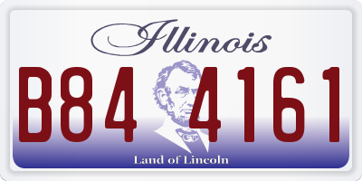 IL license plate B844161