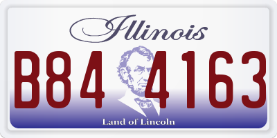 IL license plate B844163