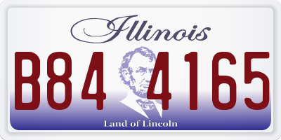 IL license plate B844165