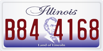 IL license plate B844168