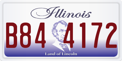 IL license plate B844172