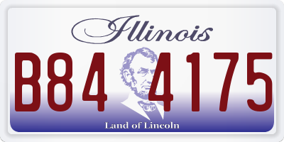 IL license plate B844175