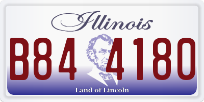 IL license plate B844180