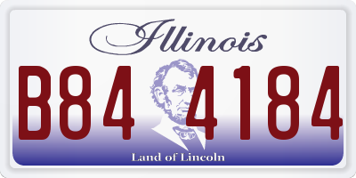 IL license plate B844184