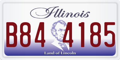 IL license plate B844185