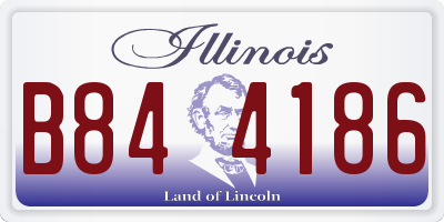 IL license plate B844186