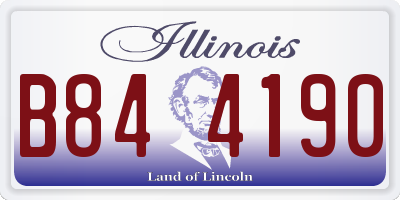 IL license plate B844190