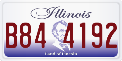 IL license plate B844192