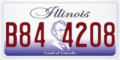 IL license plate B844208