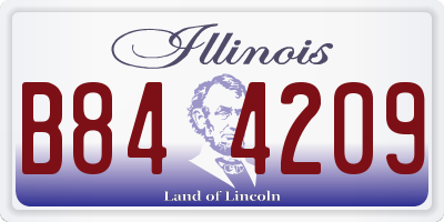 IL license plate B844209