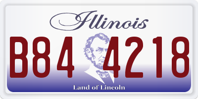 IL license plate B844218