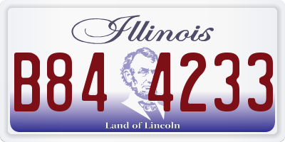 IL license plate B844233