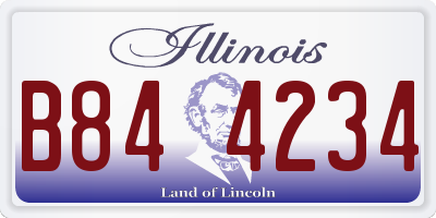 IL license plate B844234