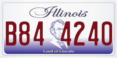 IL license plate B844240