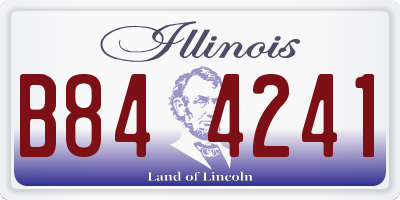 IL license plate B844241