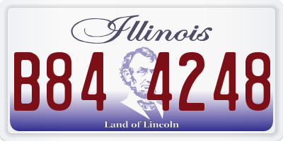 IL license plate B844248