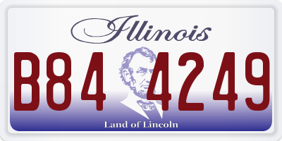 IL license plate B844249