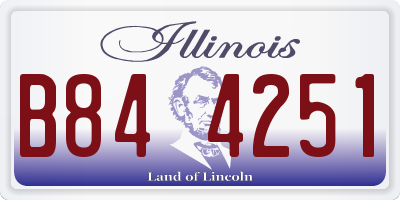 IL license plate B844251
