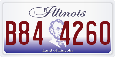IL license plate B844260