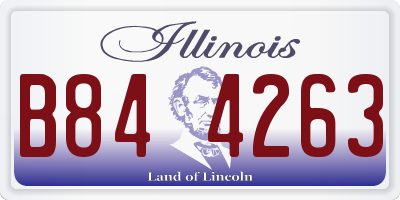 IL license plate B844263