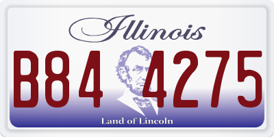 IL license plate B844275