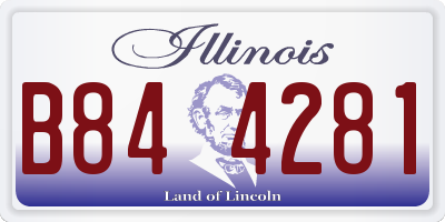 IL license plate B844281