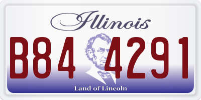IL license plate B844291
