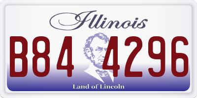 IL license plate B844296