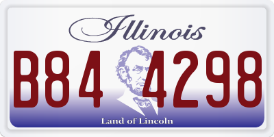 IL license plate B844298